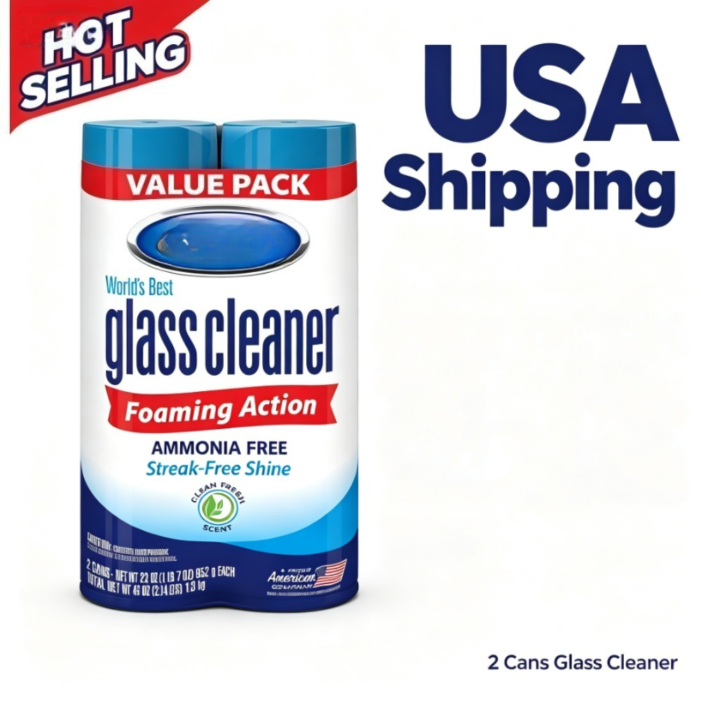 Glass Cleaner Streak - Detergente per Vetri in Spray Schiumogeno,